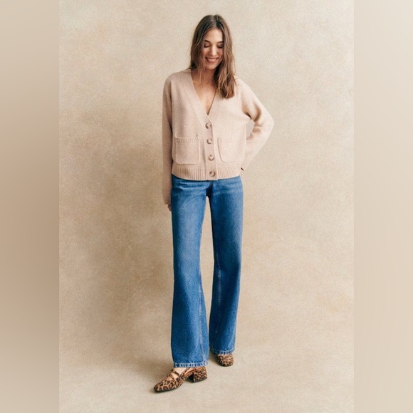 Sézane Jady Cardigan in Natural - Picture 2 of 6